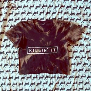 Bleach dyed Crop top